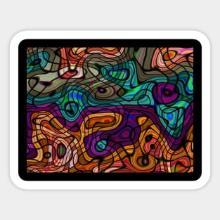 Iridescent abstract art Sticker